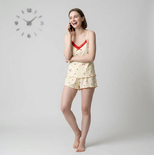 MV/085 – Cherry Kiss Cotton Short Pajama Set