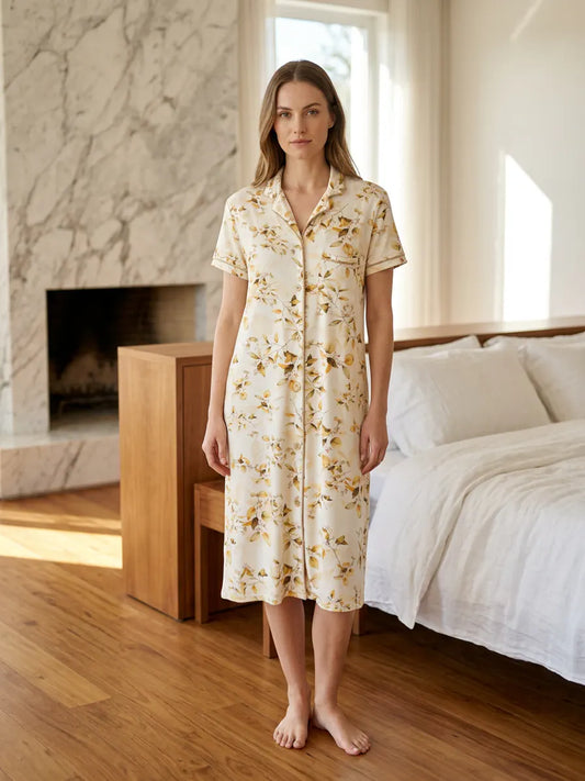 MV/077 – Golden Bloom Viscose Nightdress