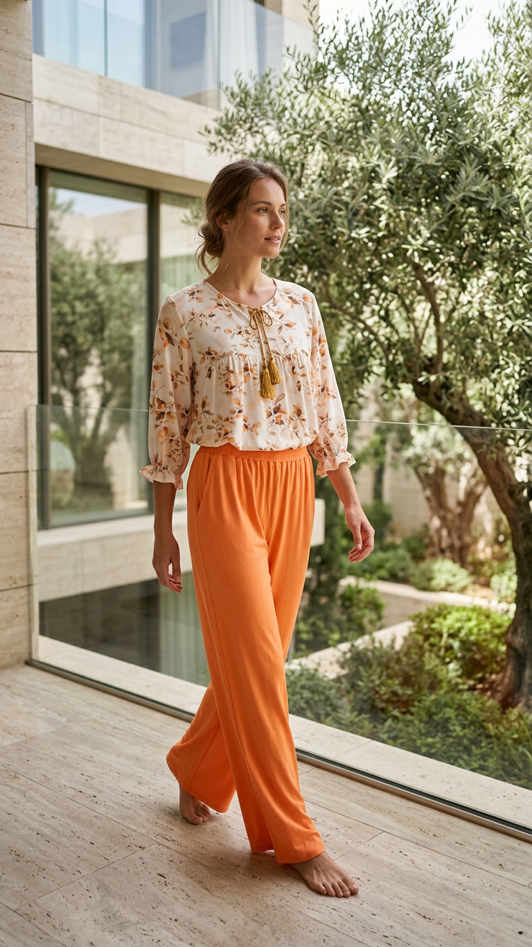 MV/076 – Autumn Bloom Viscose Pajama Set