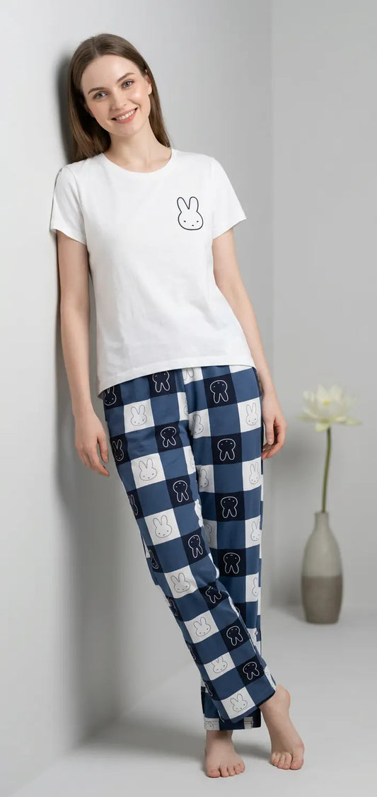 MV/029 – Bunny Checks Cotton Pajama Set