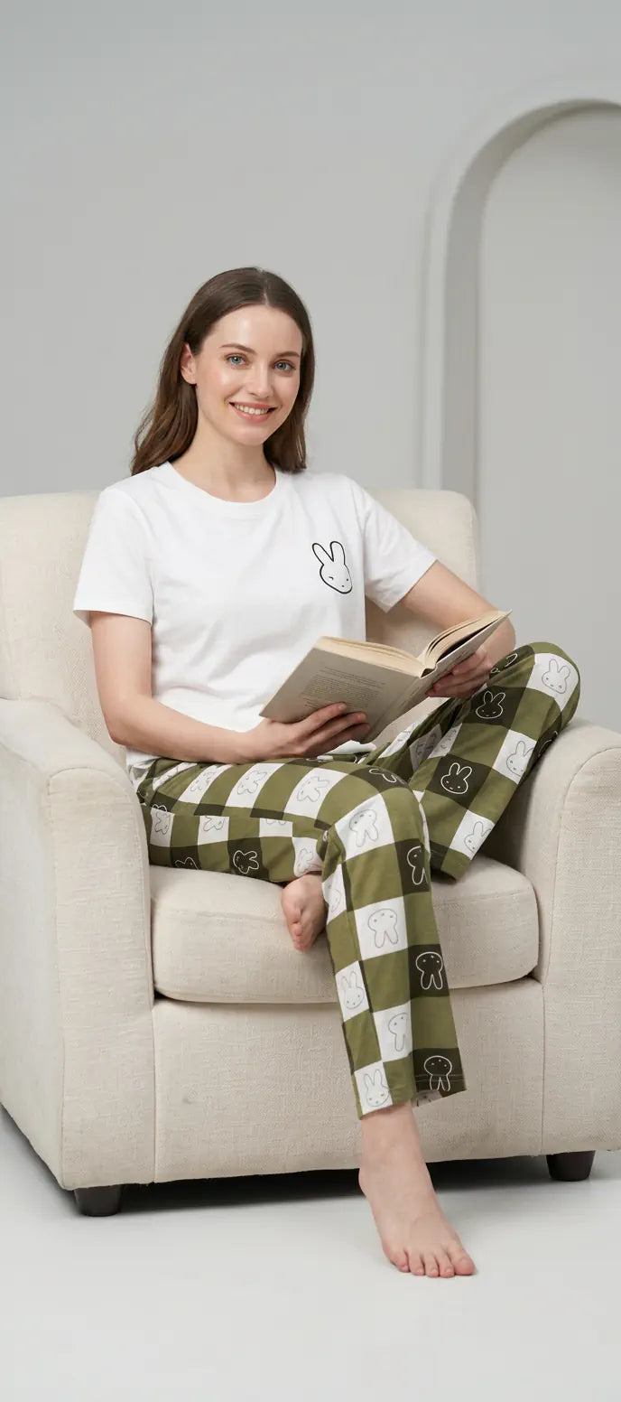 MV/029 – Bunny Checks Cotton Pajama Set