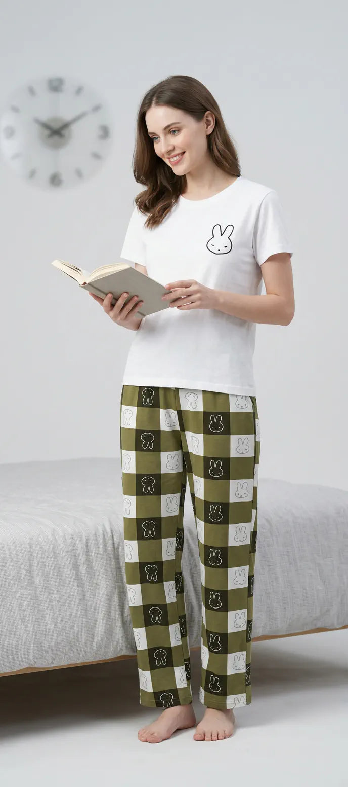 MV/029 – Bunny Checks Cotton Pajama Set