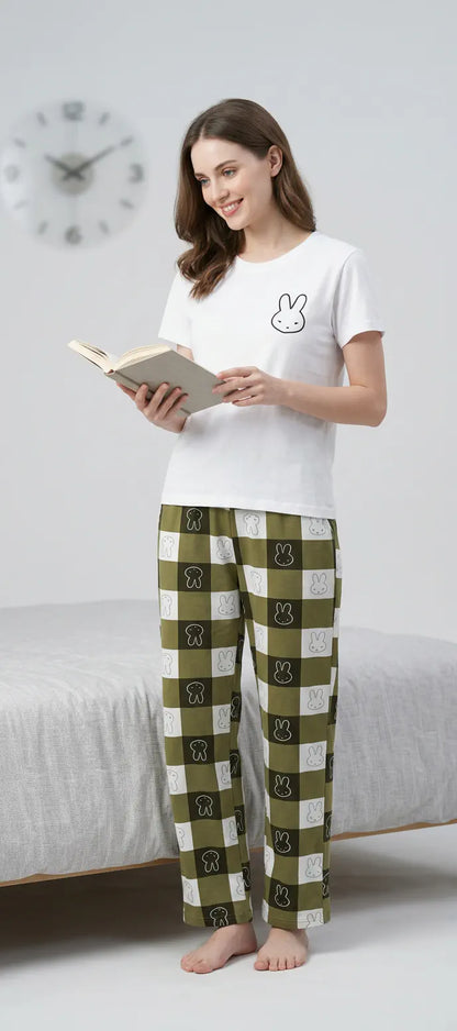 MV/029 – Bunny Checks Cotton Pajama Set
