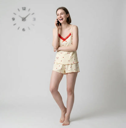 MV/085 – Cherry Kiss Cotton Short Pajama Set