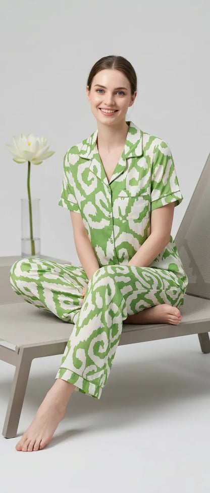 MV/0116 – Lime Serenity Satin Set