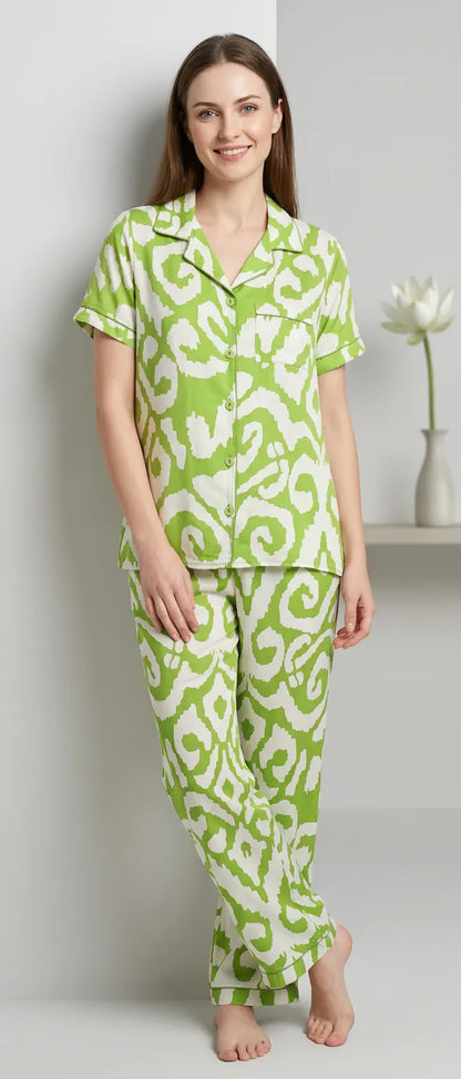 MV/0116 – Lime Serenity Satin Set