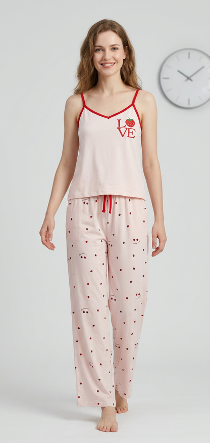 MV/083 – Strawberry Blush Cotton Pajama Set