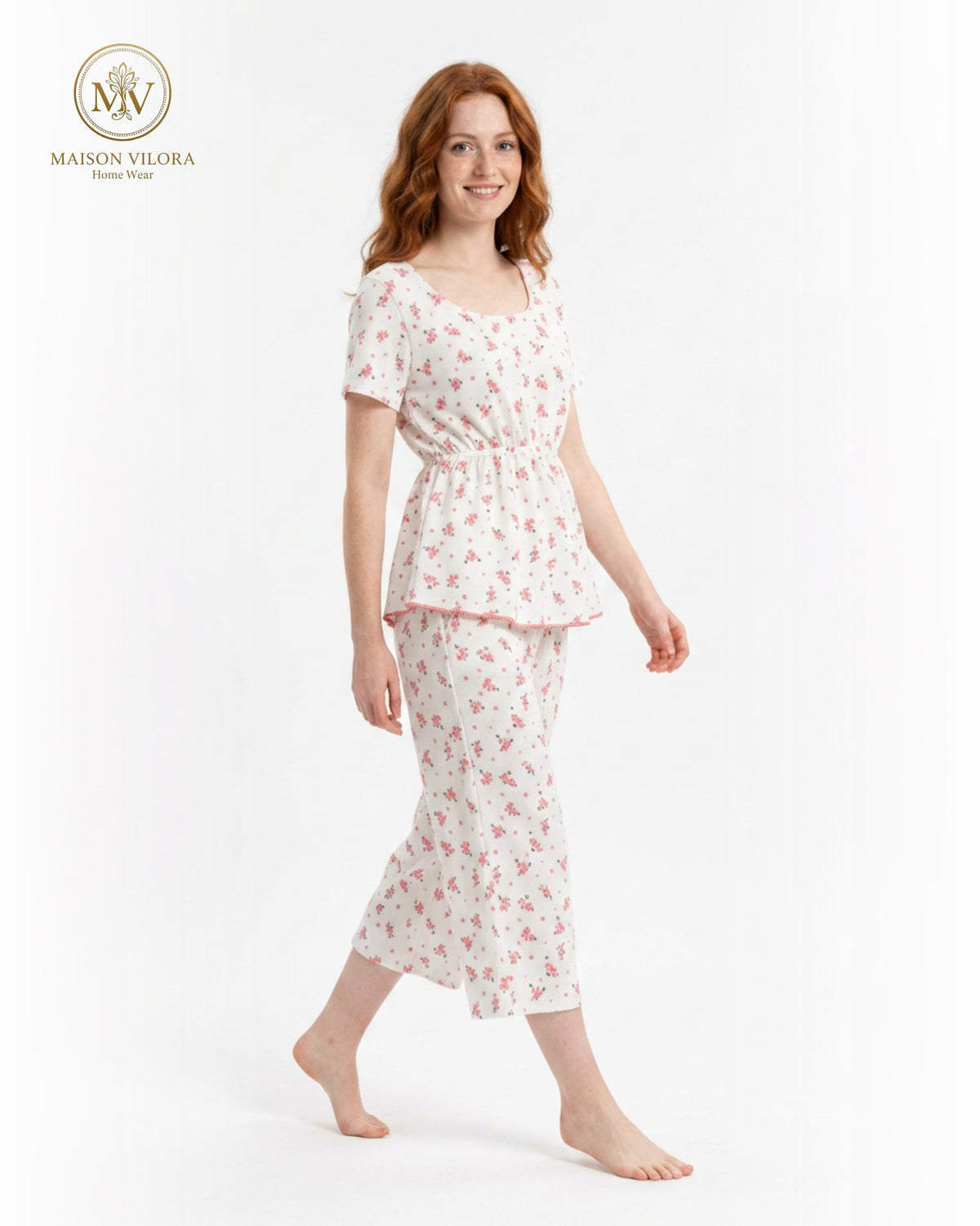 MV/020 – Blossom Dreams Ribbed Pajama Set