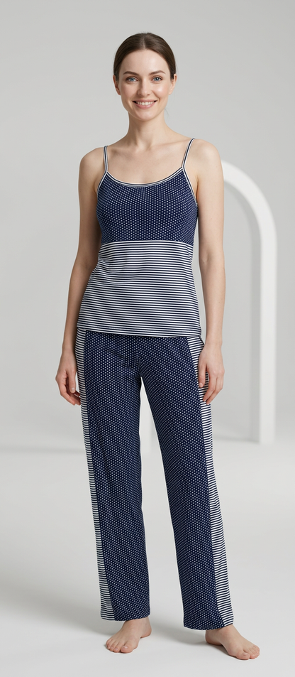 MV/067 – Serenity Stripe Cotton Pajama Set