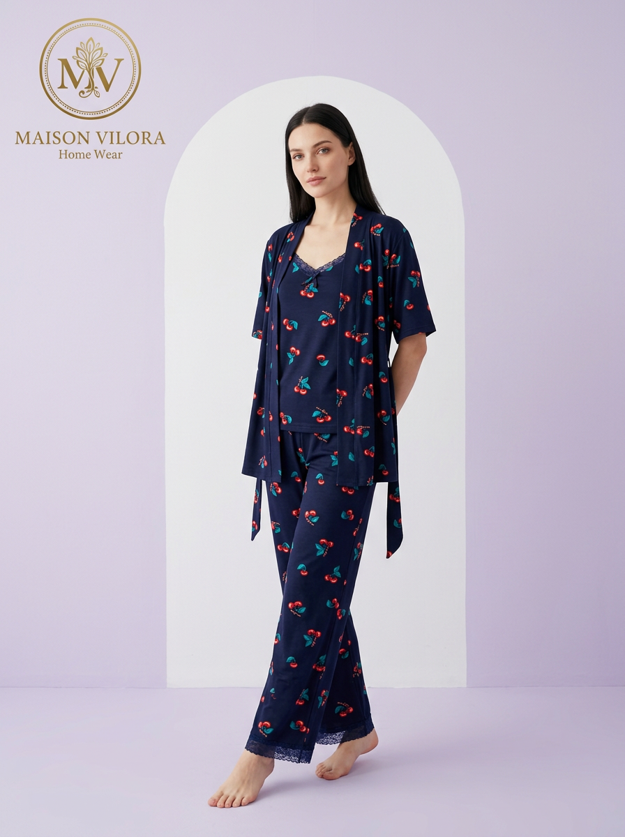 MV/106 – Cherry Charm Cotton Pajama Set