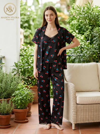 MV/106 – Cherry Charm Cotton Pajama Set