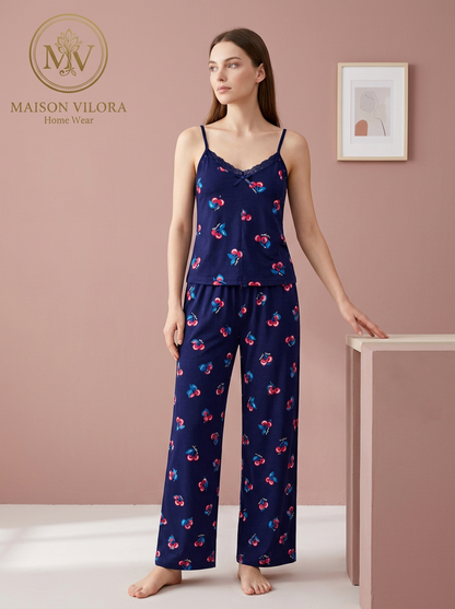 MV/106 – Cherry Charm Cotton Pajama Set