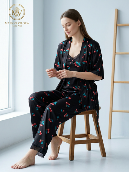 MV/106 – Cherry Charm Cotton Pajama Set
