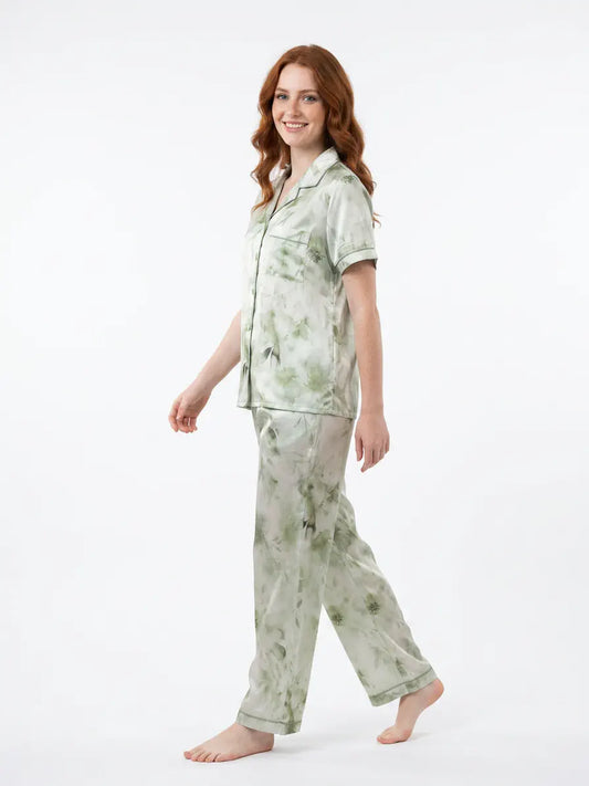 MV/0113 – Botanical Dreams Satin Pajama Set