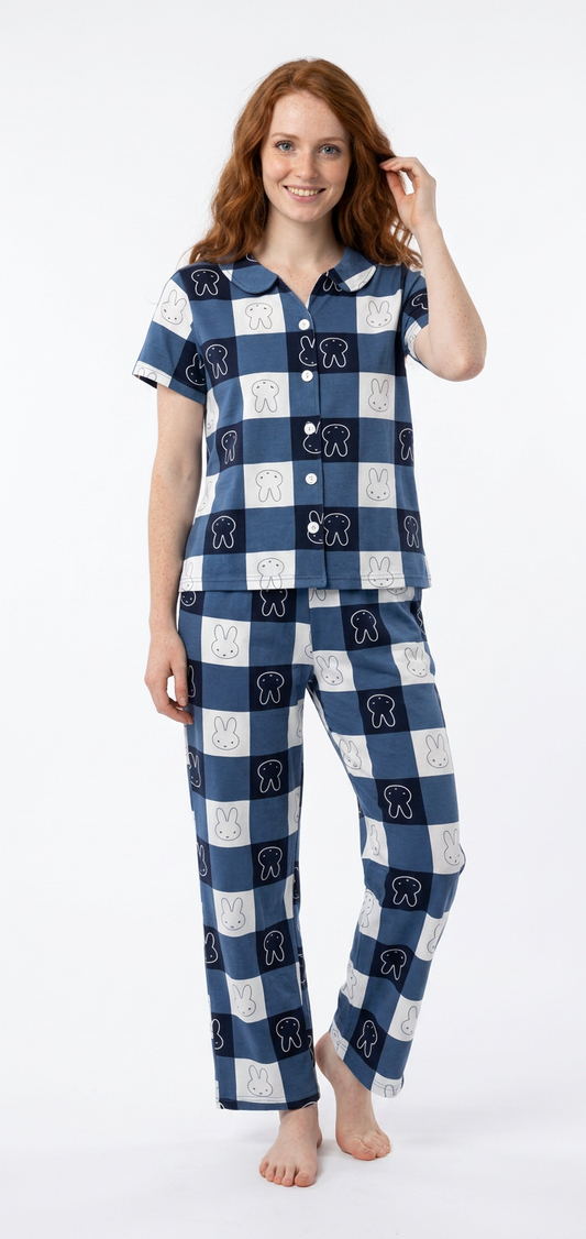 MV/032 – Bunny Checks Cotton Pajama Set