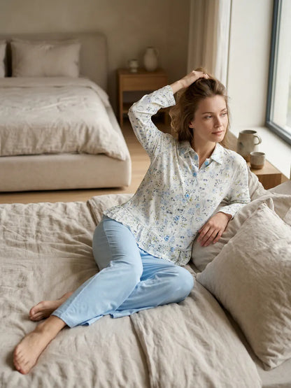 MV/078 – Serenity Bloom Viscose Pajama Set