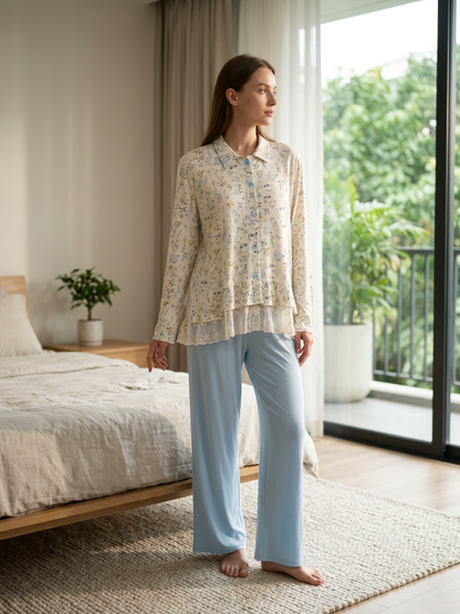 MV/078 – Serenity Bloom Viscose Pajama Set