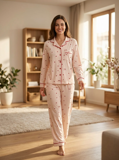 MV/082 – Cherry Charm Cotton Pajama Set