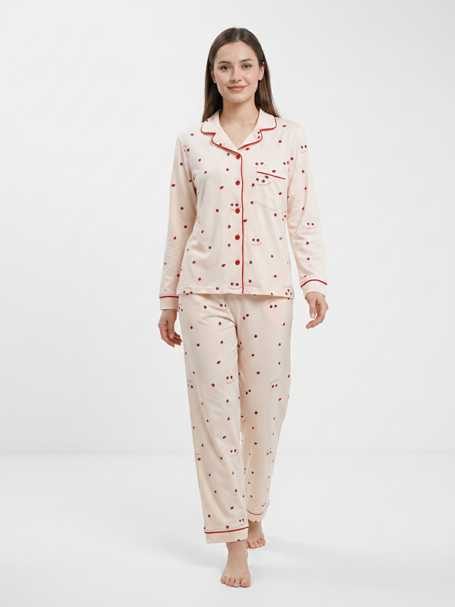 MV/082 – Cherry Charm Cotton Pajama Set