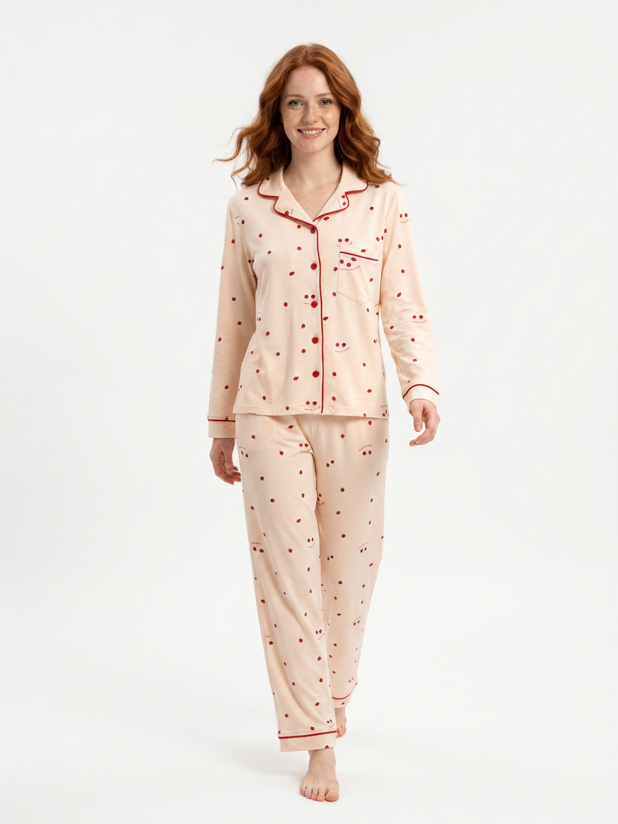 MV/082 – Cherry Charm Cotton Pajama Set