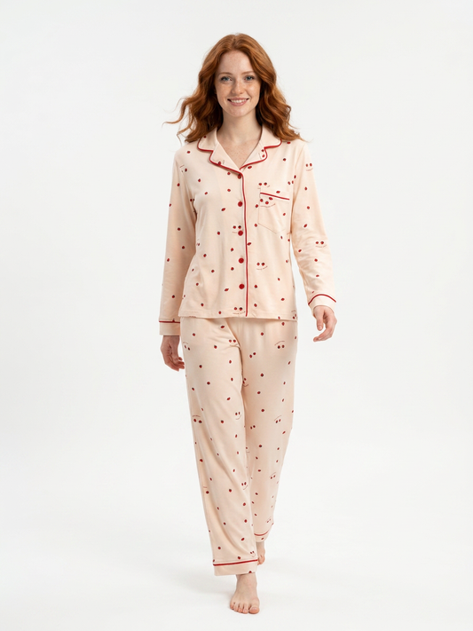 MV/082 – Cherry Charm Cotton Pajama Set