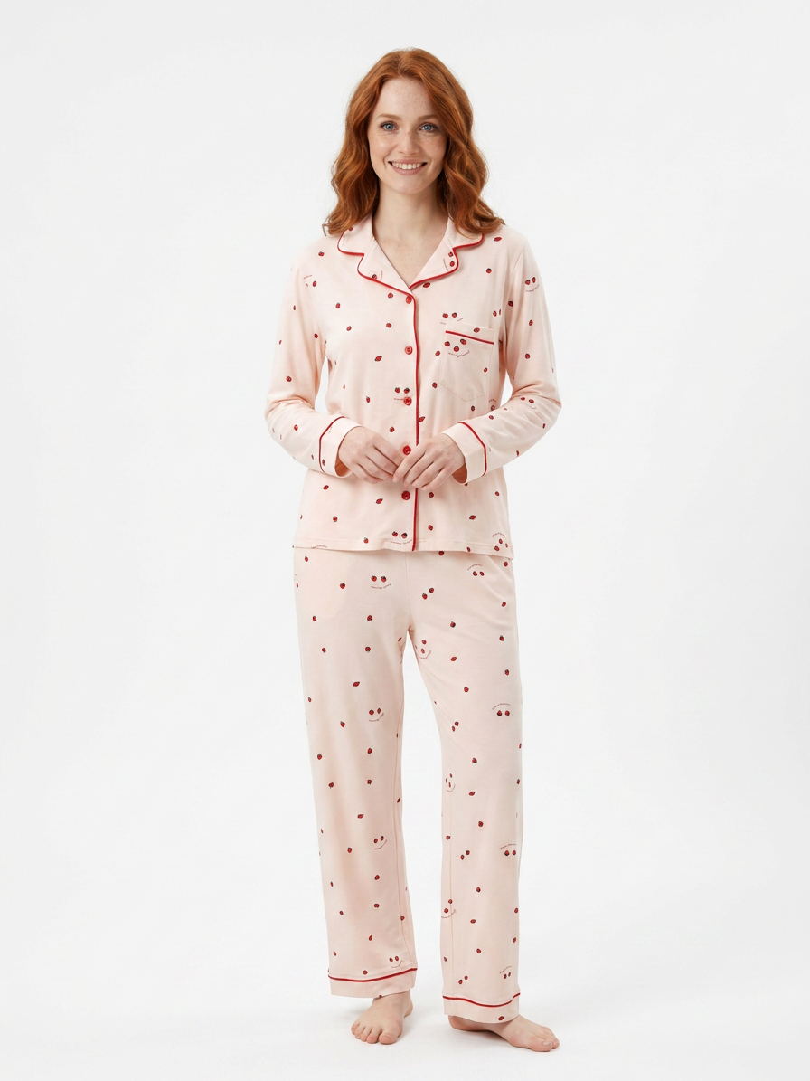 MV/082 – Cherry Charm Cotton Pajama Set