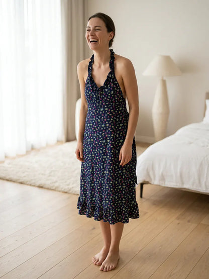 MV/087 – Midnight Blossom Cotton Nightdress